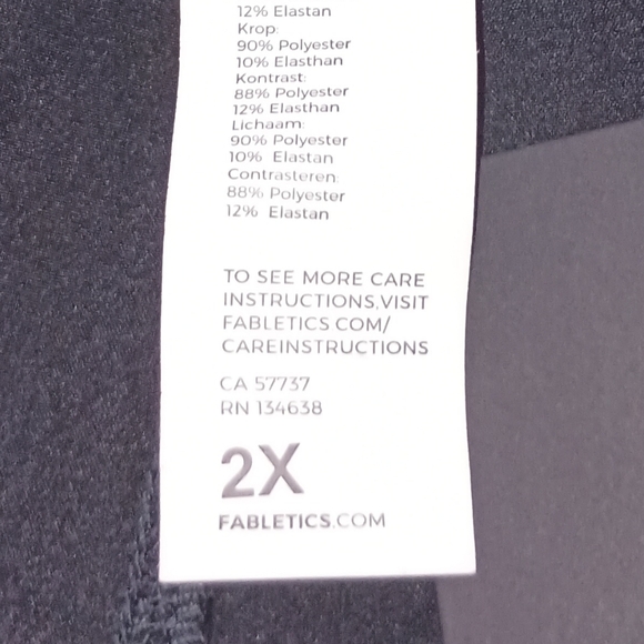 NWT Womens Fabletics Fundamental 4 Way Stretch Black Pants Size 2X 2XL XXL - Picture 9 of 12